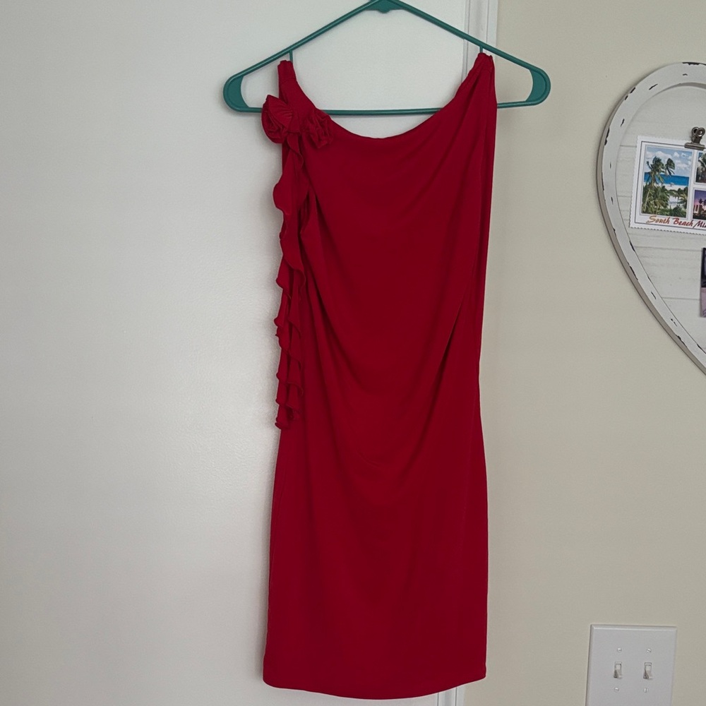 Meshki Red Backless Mini Dress